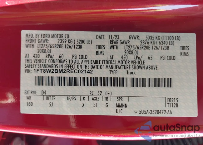 1FT8W2BM2REC02142: 41644848