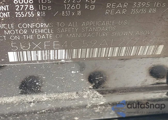 5UXFE4C59AL277335: 41645003