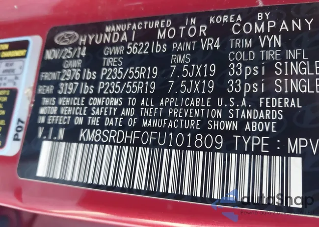 KM8SRDHF0FU101809: 41646677