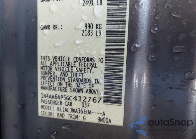 1N4AA6AP5GC412767: 41650129