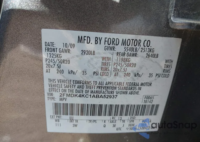 2FMDK4KC1ABA52937: 41649220