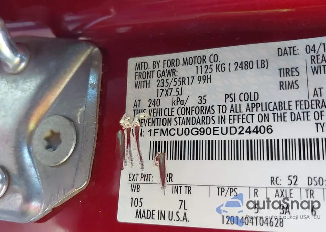 1FMCU0G90EUD24406: 41650660