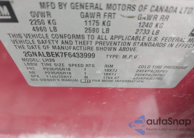 2GNALBEK7F6433999: 41650736