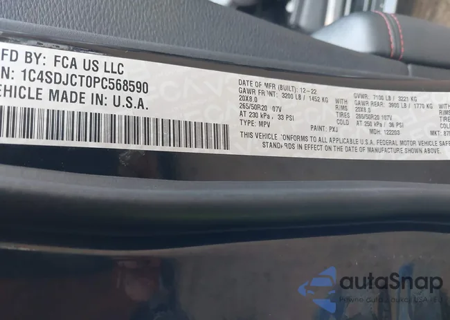 1C4SDJCT0PC568590: 41651135