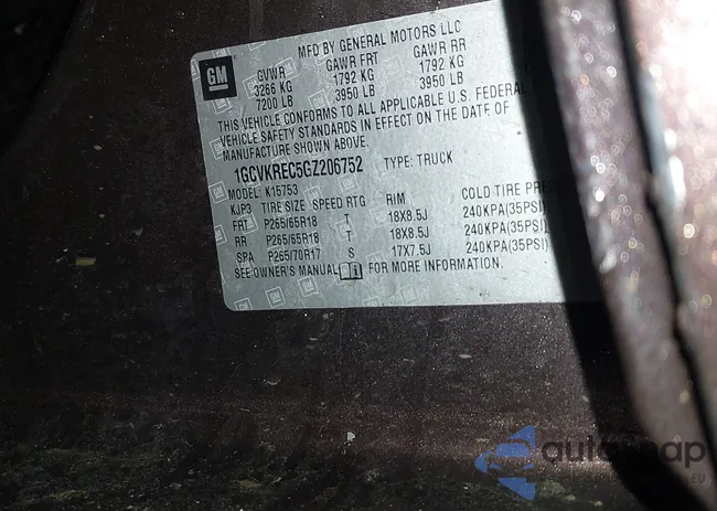 1GCVKREC5GZ206752: 41651628