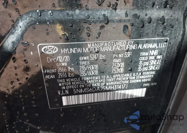 5NMS6DAJ5MH314173: 41652571