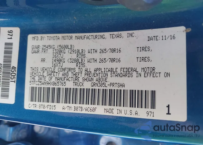 5TFCZ5AN9HX065765: 41652944