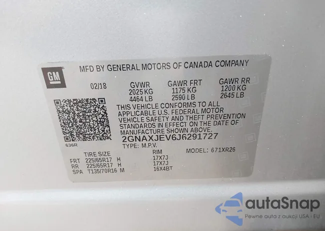 2GNAXJEV6J6291727: 41652376