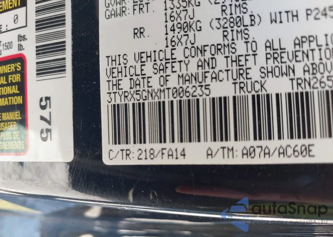 3TYRX5GNXMT006235: 41653764