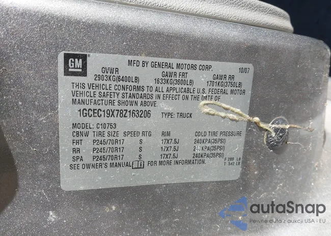 1GCEC19X78Z163206: 41654310