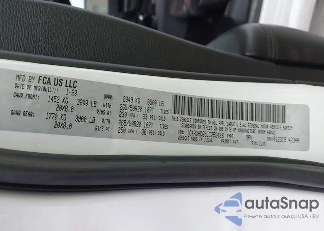 1C4RDHDG5LC259426: 41655566