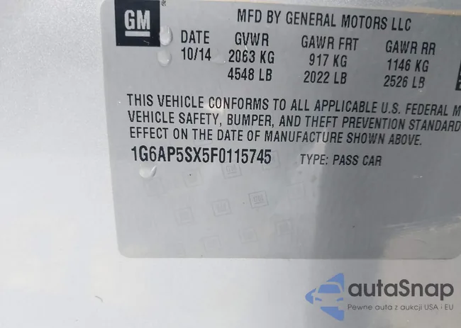 1G6AP5SX5F0115745: 41658935