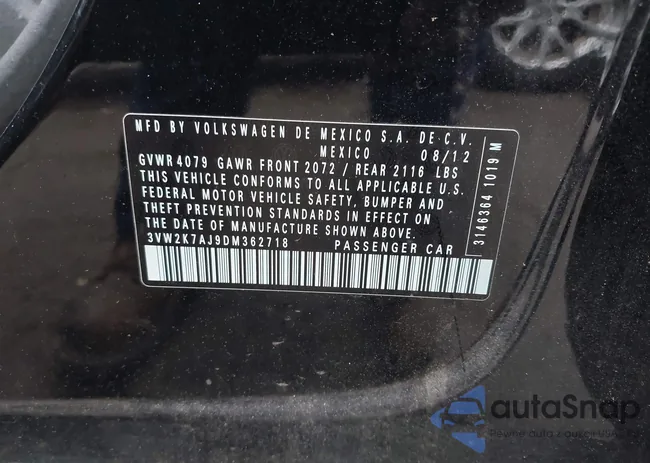 3VW2K7AJ9DM362718: 41659794