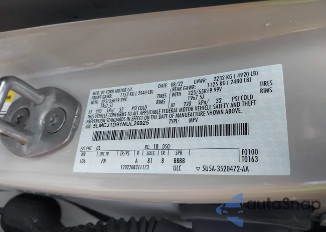 5LMCJ1D91NUL26925: 41660895