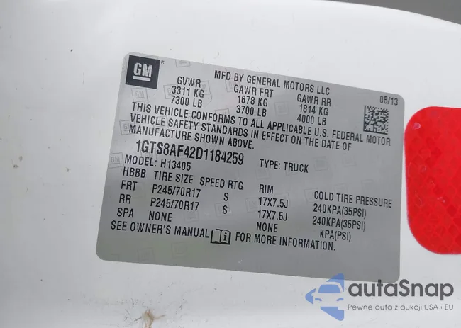 1GTS8AF42D1184259: 41661041