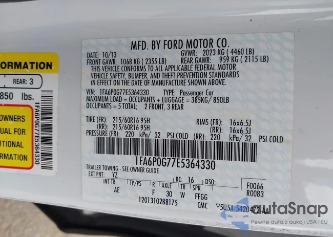 1FA6P0G77E5364330: 41661141