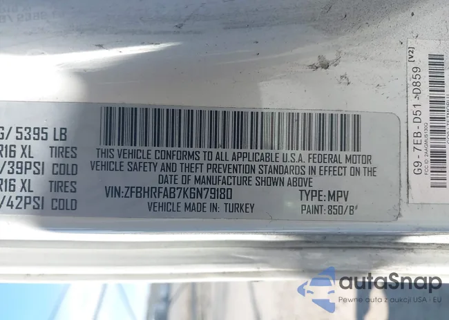 ZFBHRFAB7K6N79180: 41661820