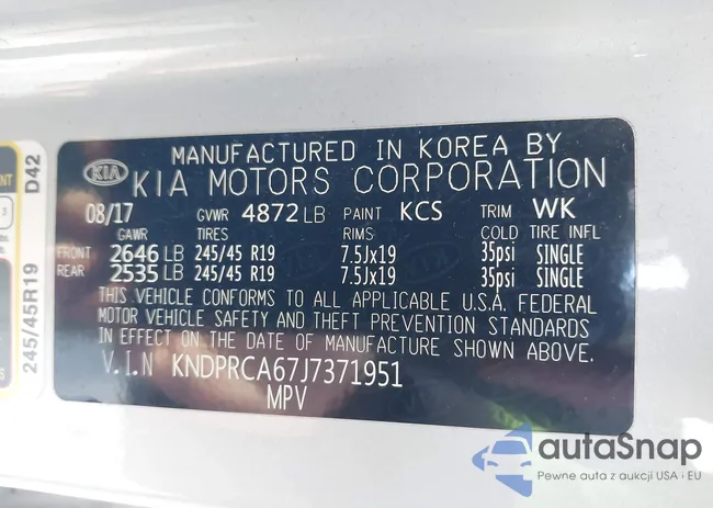 KNDPRCA67J7371951: 41662571