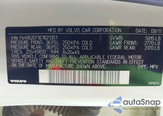 YV4952CF9C1621351: 41662325