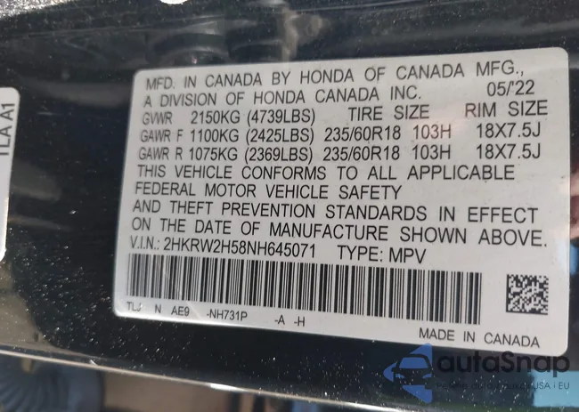 2HKRW2H58NH645071: 41663689