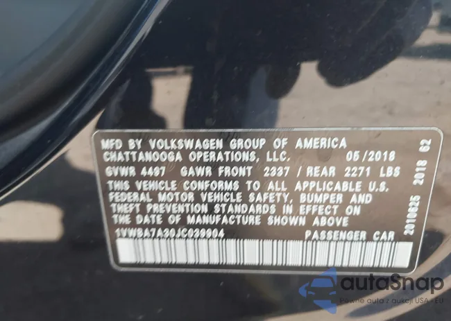 1VWBA7A30JC039904: 41664880