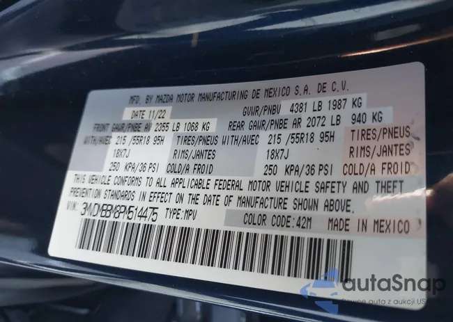 3MVDMBBM8PM514475: 41664456