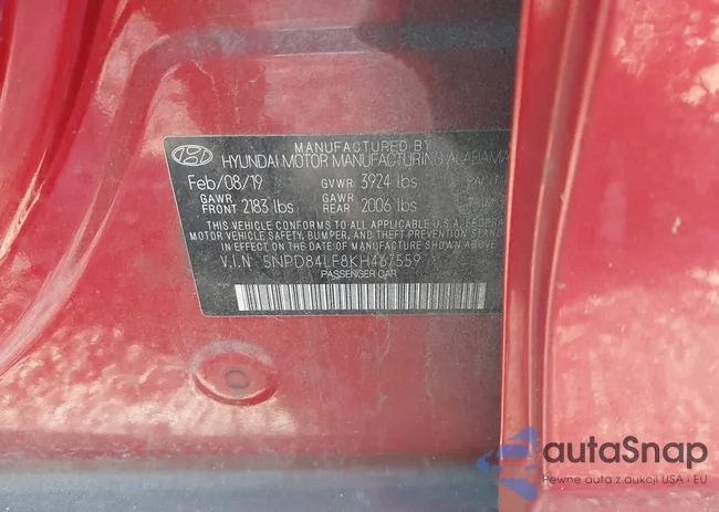 5NPD84LF8KH467559: 41665568