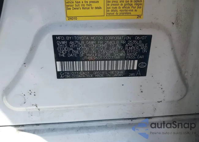 JTHBE96S570023788: 41666838