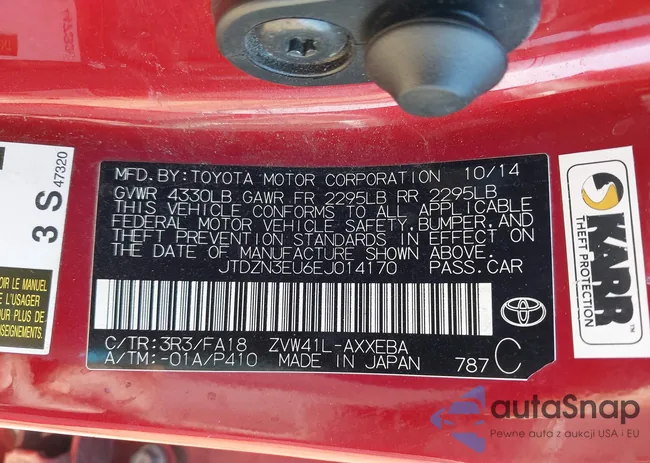 JTDZN3EU6EJ014170: 41667010