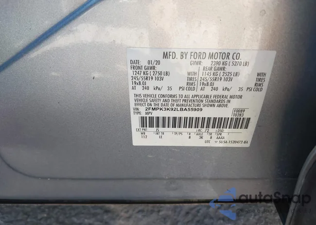 2FMPK3K92LBA55909: 41667024