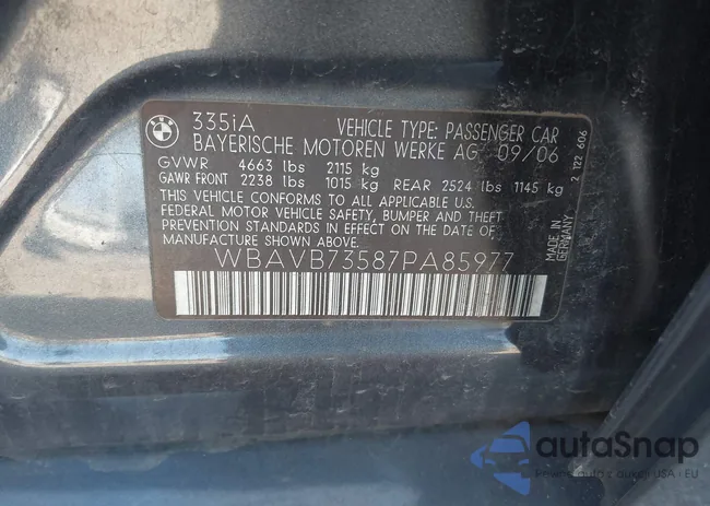 WBAVB73587PA85977: 41668699