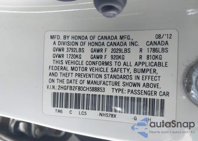 2HGFB2F80CH588853: 41668730