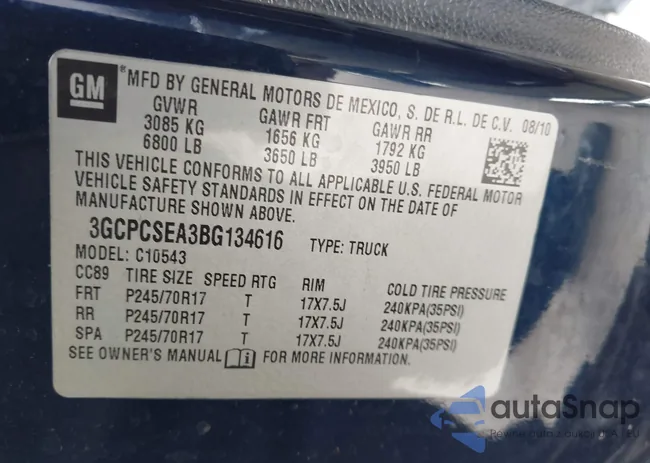 3GCPCSEA3BG134616: 41669077