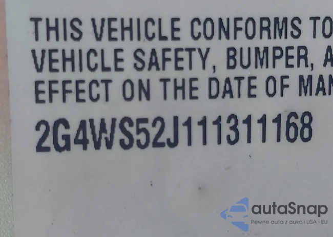 2G4WS52J111311168: 41669339