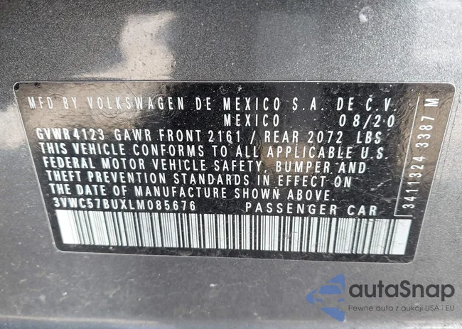 3VWC57BUXLM085676: 41669363