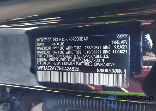 WP1AE2AY7NDA26826: 41669548