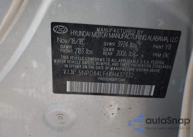 5NPD84LF6KH437332: 41670956