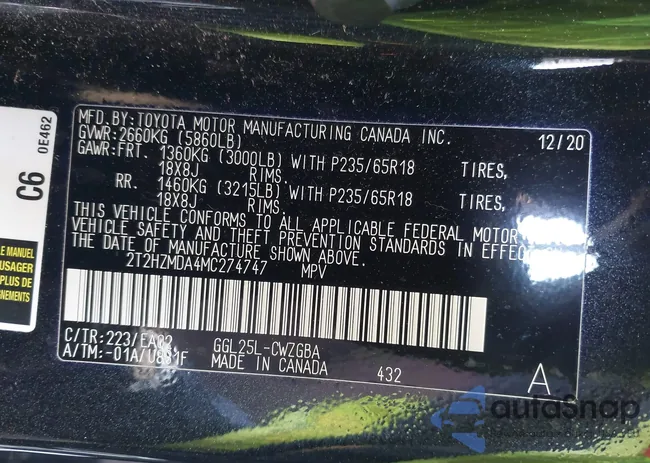 2T2HZMDA4MC274747: 41673549