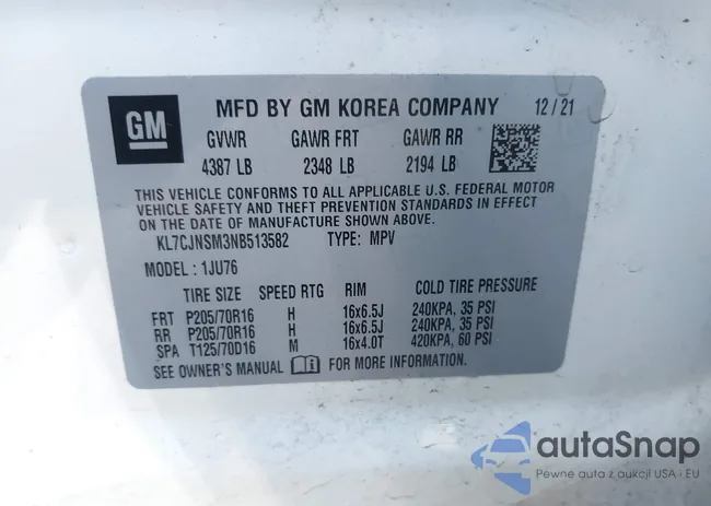 KL7CJNSM3NB513582: 41673767