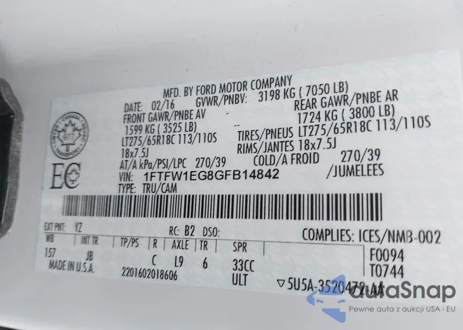 1FTFW1EG8GFB14842: 41673399