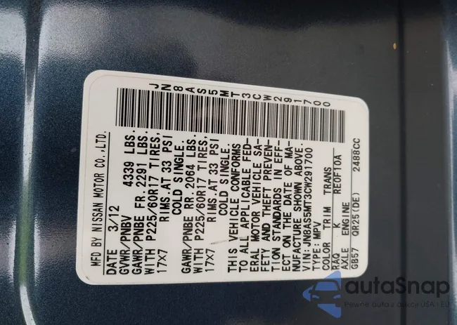 JN8AS5MT3CW291700: 41674941