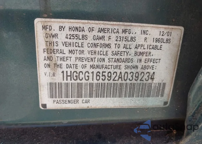 1HGCG16592A039234: 41675845