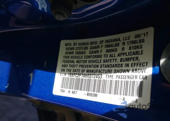 19XFC2F74HE072453: 41677109