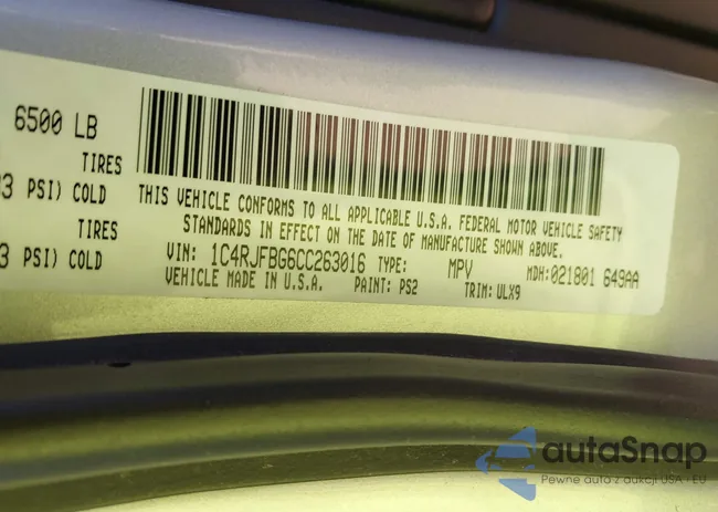 1C4RJFBG6CC263016: 41677707