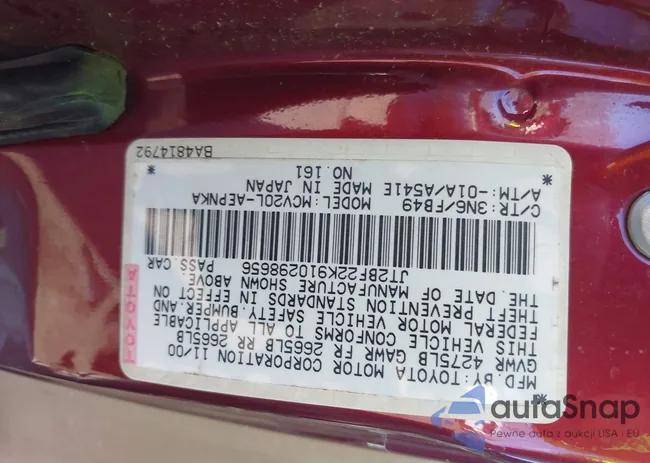 JT2BF22K910298656: 41678020