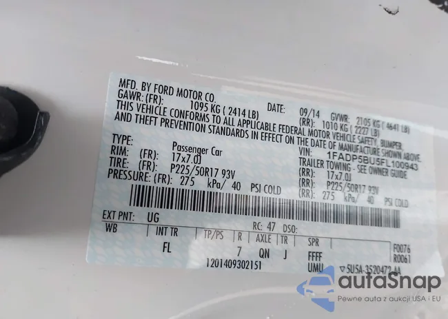 1FADP5BU5FL100943: 41678083