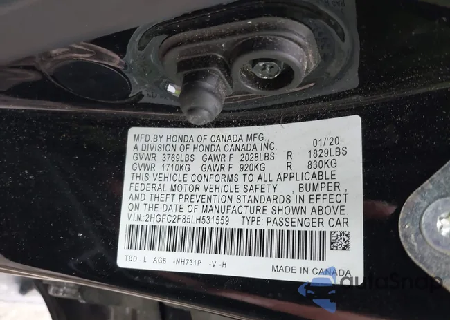 2HGFC2F85LH531559: 41679996