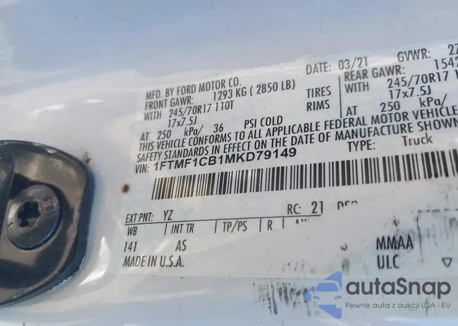 1FTMF1CB1MKD79149: 41679367