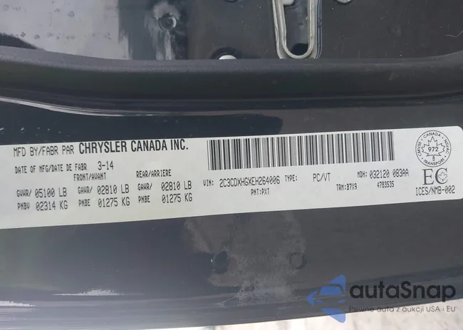 2C3CDXHGXEH264006: 41680390