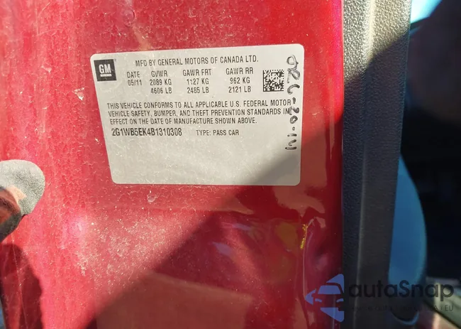 2G1WB5EK4B1310308: 41684843